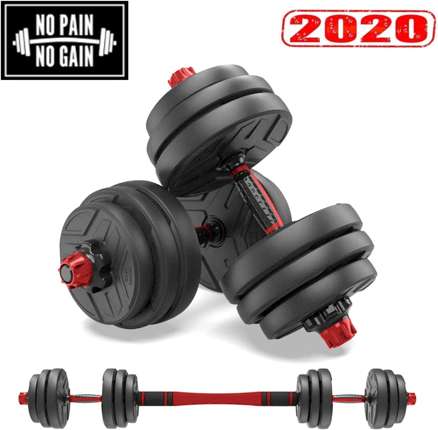 Eazylyfe Free Adjustable Weights Dumbbells Set,Dumbells Sets for Women and Men,Dumbbells 88 lbs