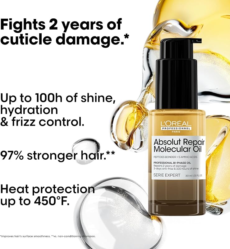 L'Oréal Professionnel Absolut Repair Molecular Bi-Phase Oil, 30ml