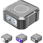 sofirn SE1 Mini Keychain Flashlight, 300LM Rechargeable EDC Light UV RGB | Small Pocket Light Magnetic Base ( Grey)