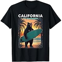 Amazon.com: California CA Retro 70's Vintage Skyline Surf Tee