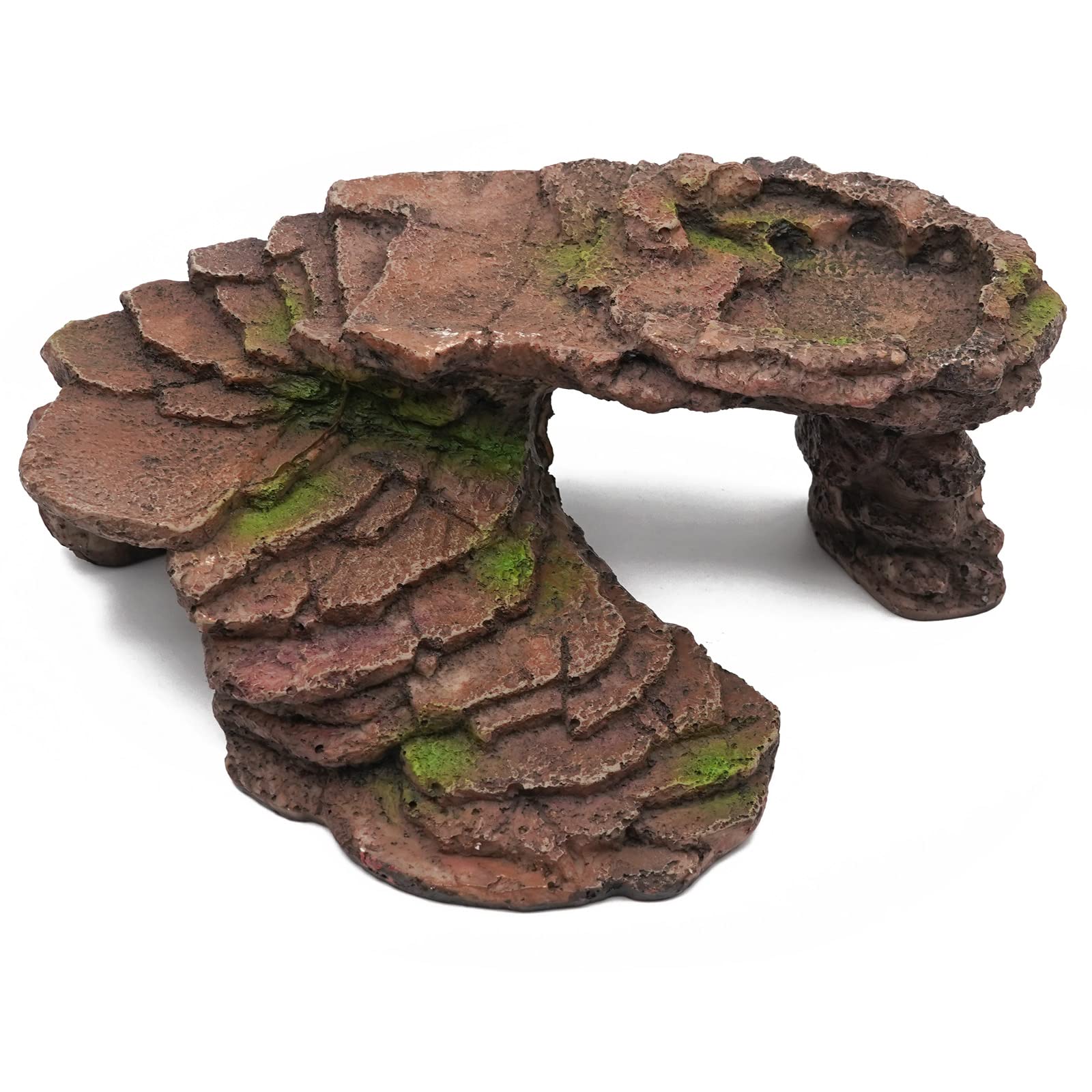 nomal Svauoumu Turtle Basking Platform Reptile Hide Habitat Bearded Dragon hide Basking Platform Resin Ramp Habitat Terrarium Decoration