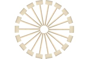 MIHEY 18 Pcs Mini Wooden Hammer Creative Pounding Educational Mallet for Boys and Girls