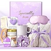 Cabtnca 11Pcs Get Well Gifts for Women, Birthday Valentine's Day Gifts for Her, Purple Self Care Package Gift Baskets for Woman, Thinking of You Gift Set for Mom Sister Friend Wife Girlfriend