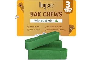Dogsee Mint Flavor Himalayan Yak Chews for Dogs (Monster - 3 Bars) | Aid Digestion | Dog Chews for Teeth Cleaning | Odorless Dog Treats | Rawhide Free | Long Lasting