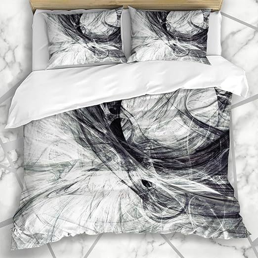 NOLYXICI Ropa de Cama - Funda nórdica Pintura Gris Gris Brillante
