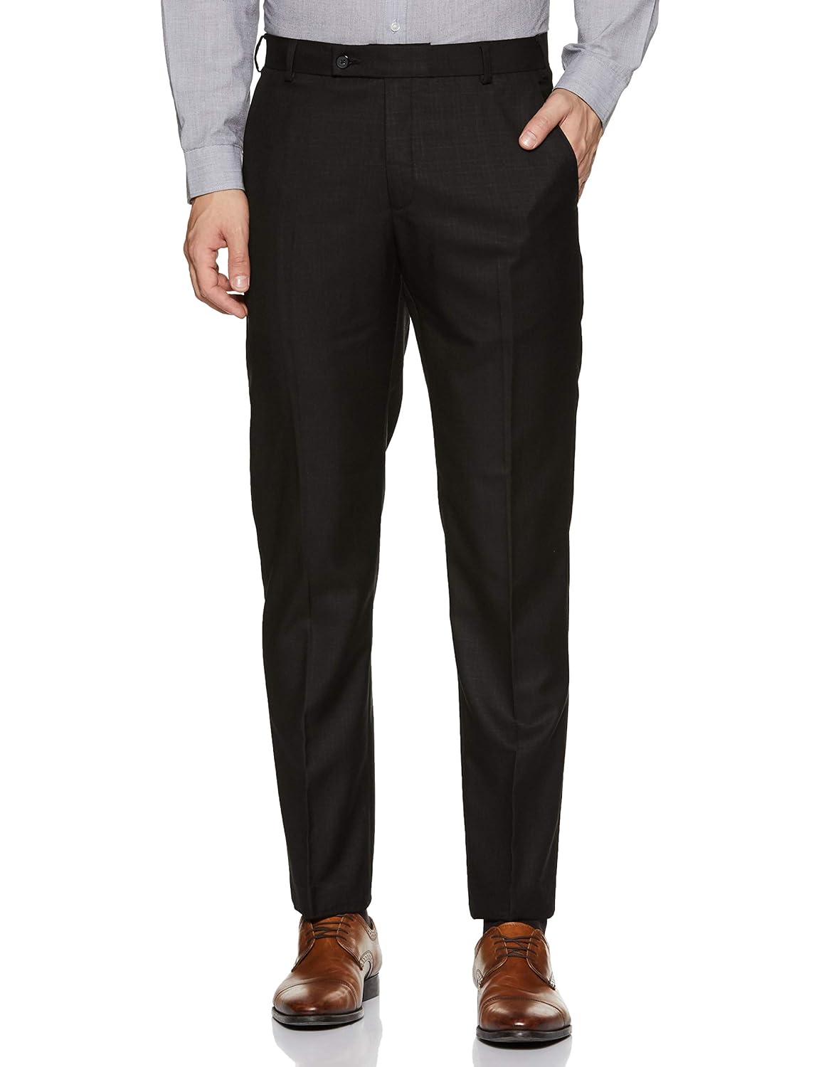 Buy Park Avenue Men's Straight Fit Formal Trousers (PMTX05651-K7_Black_34W x 33L) at Amazon.in