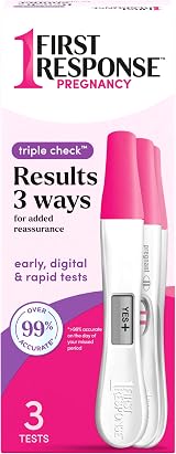 First Response Triple Check Pregnancy Test Kit 3 Tests Brand NEW view 1