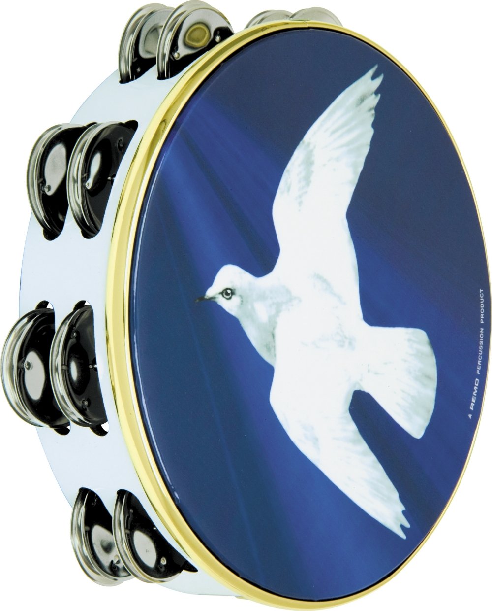 Remo TA-9108-18 Praise Tambourine - Religious Dove, 8"
