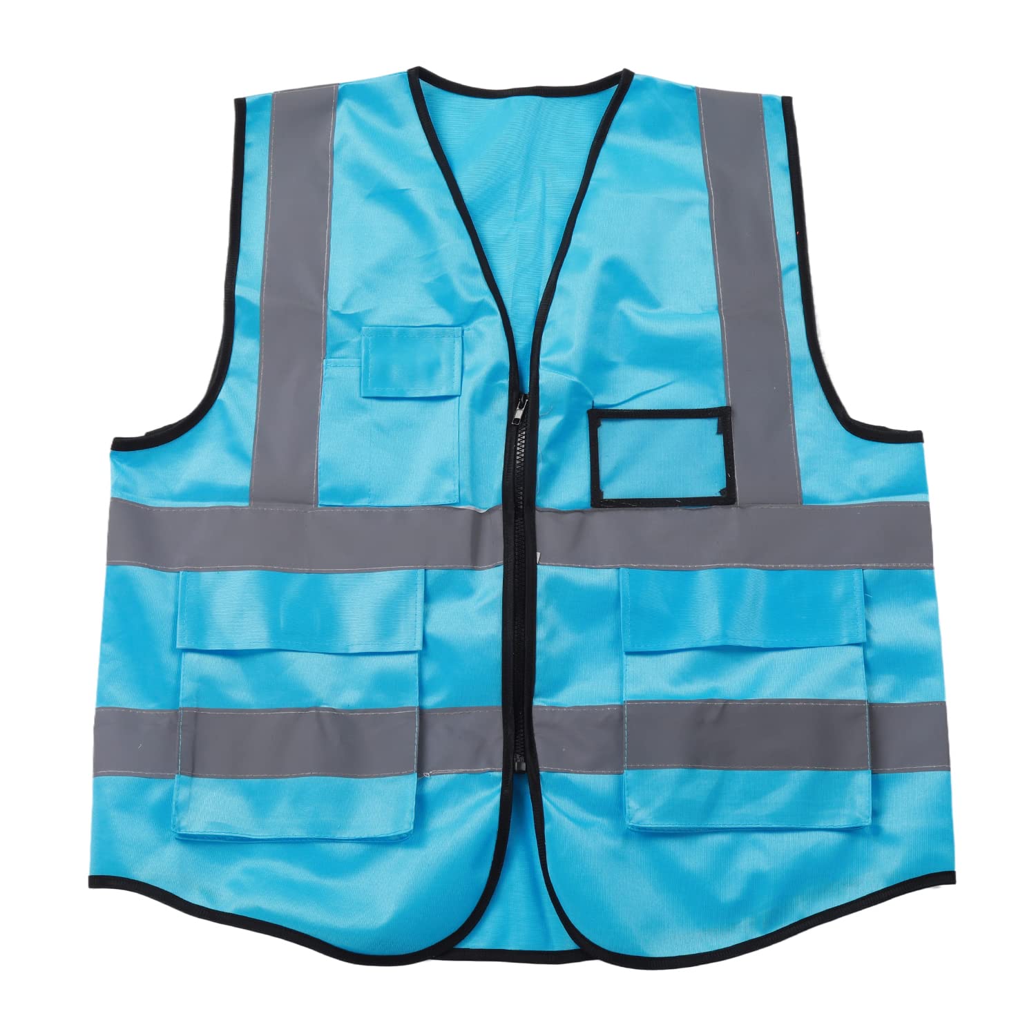 Othmro Safety Vest High Visibility Light Blue 120G warp Knitted Fabric Safety Vests for Men and Women 1pcs