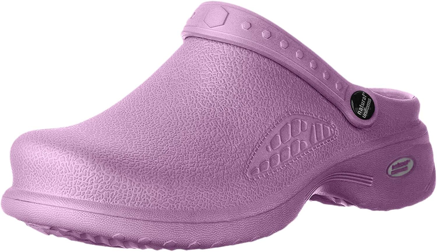 purple nursing clogs