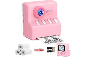 Kids Camera Instant Print Pink: Birthday Gifts for Girls and Boys - 3 4 5 6 7 8 9 10 11 12 Year Old Boy Gifts/Girl Gifts - In
