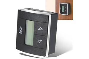 ZEZHIMI 3316250.712 RV Single Zone Wall Thermostat Replacement for Dometic RV/Camper/Trailer Conditioners w/Digital Temperature Display, Black