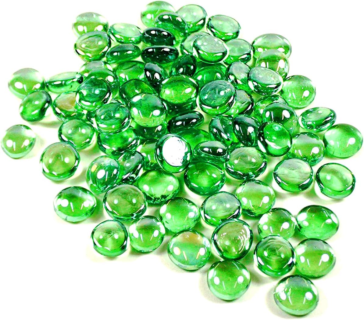 onlyfire Reflective Fire Glass Drops for Natural or Propane Fire Pit, Fireplace, or Gas Log Sets, 10-Pound, 1/2-Inch, Emerald Green: Garden & Outdoor