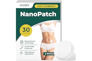 VIORY Nano GLP-1 Patches for Women & Men | GLP1 Patch with Berberine, L-Glutamine, Garcinia Cambogia, Resveratrol | 30 Days Supply