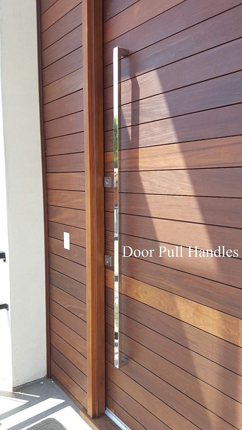 166 Rectangular-Shaped Modern Stainless Steel Sus304 Entrance Entry Commercial Office Store Front Timber Wood Glass Door Pull Push Handles Double-Sided (70 Inches /1800x25x38mm, Chrome 304 Grade)
