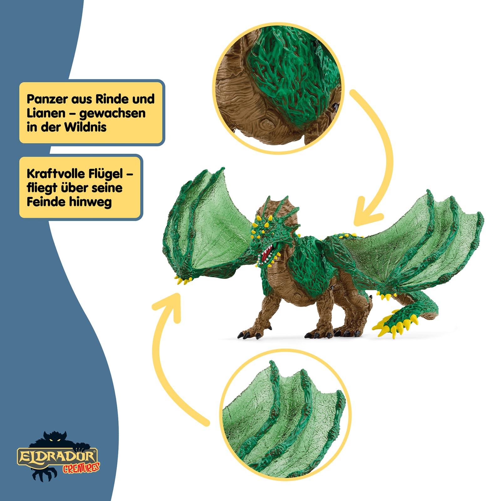 SCHLEICH ELDRADOR Creatures | Dschungeldrache 70791 | detailgetreue Monster Spielfigur mit beweglichen Flügeln | tolles Geschenk für Mädchen und Jungen | Spielzeug ab 7 Jahren | 28 x 17 x 11 cm 4