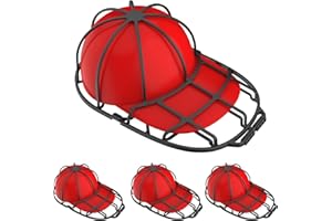 XQXA Hat Washer Cage for Baseball Caps, Hat Cleaners Cap Washer, Fit for Adult/Kid's Hat Washer Frame Cage, Hat Protector Racks for Washing Machine, Black