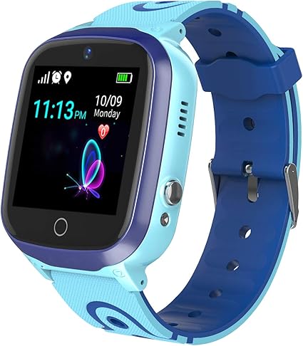 Smart Watch for Kids - Boys Girls Smartwatch Phone with Waterproof GPS Tracker Voice Chat SOS Call Camera Games Alarm Clock Anti Lost Games Touch ...