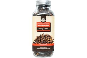ESSENCE FOOD & BEVERAGE Premium Cloves Whole 7 oz, 200 Grams Jar, Indonesian LAL PARI Whole Clove. Strongest Clove In The World. Reddish, Flavorful and Hand Picked Clean.