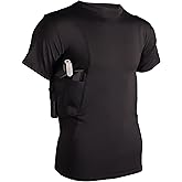 Lilcreek Scoop Neck Conceal Carry Shirts for Men: Undercover Concealed Carry Clothing with Gun Holster