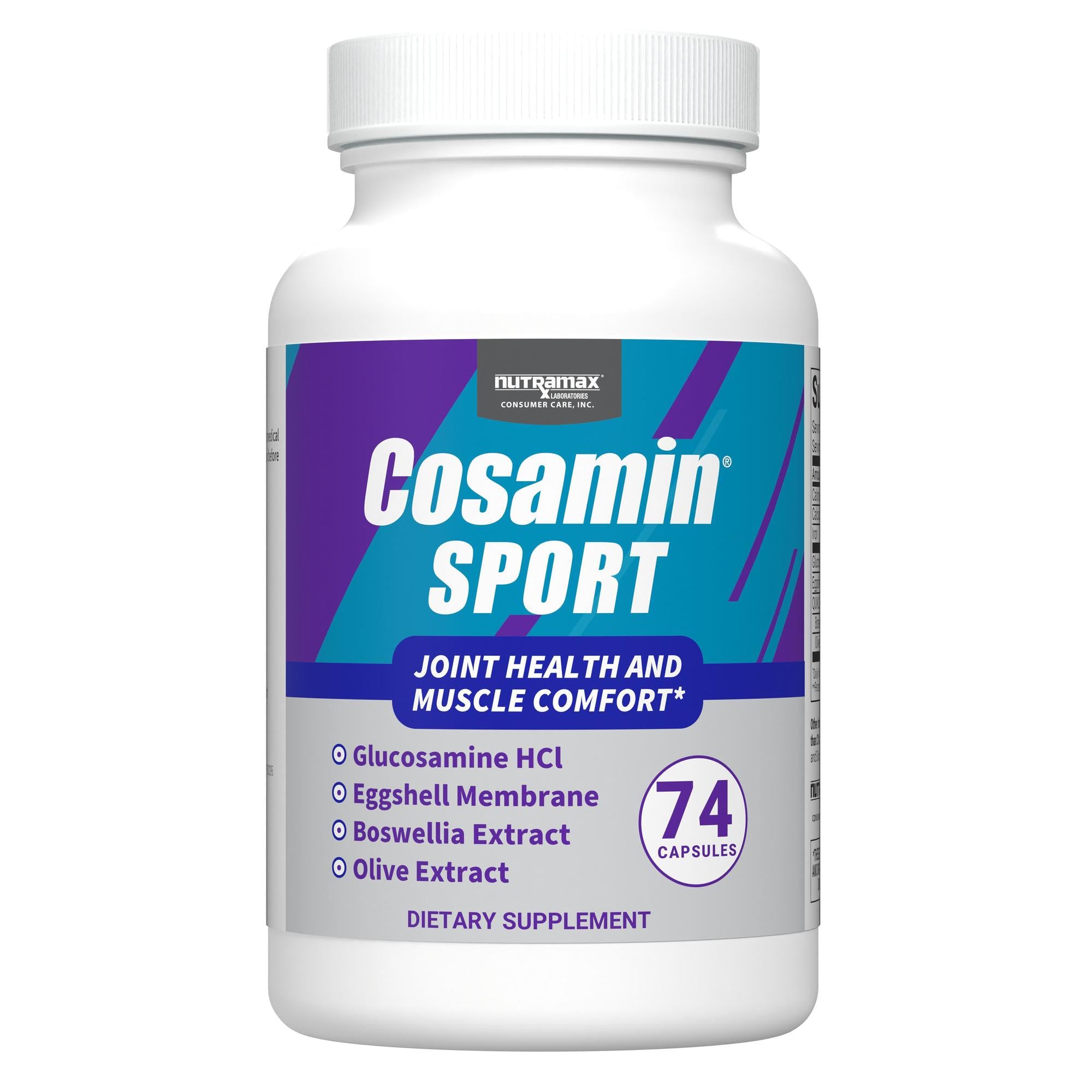 Cosamin Nutramax Sport, Formulated to Improve Joint and Muscle Comfort After Exercise, 74 Capsules