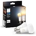 Philips Hue A19 LED Smart Light Bulbs - Flicker-Free 75w Light Bulbs - Control with Hue App - Compatible with Alexa, Google Assistant, and Apple HomeKit - E26 Base - 2 Pack