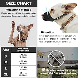 Dog Muzzle, Soft Nylon Muzzle for Small Medium
