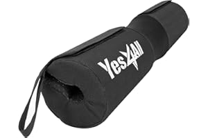Yes4All Nylon Foam Barbell Pad - Squat and Hip Thrust Cushion for Lunges, Squats - Weight Lifting Bar Protector for Neck and 