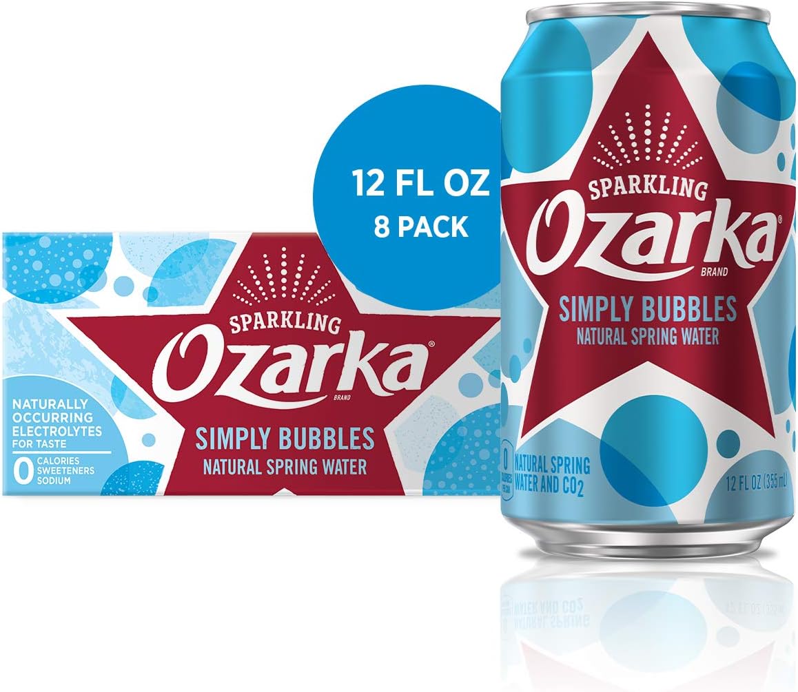 Ozarka Sparkling Water, Simply Bubbles, 12 Fl Oz (Pack Of 8)