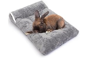 Mechpia 17.7" x 13" Rabbit Bed Mat, Soft Plush Guinea Pig Blanket Mat Pillow Pad Cuddle Mat Bed for Bunny Guinea Pig Chinchilla Hamster Indoor Cage Floor Sleeping