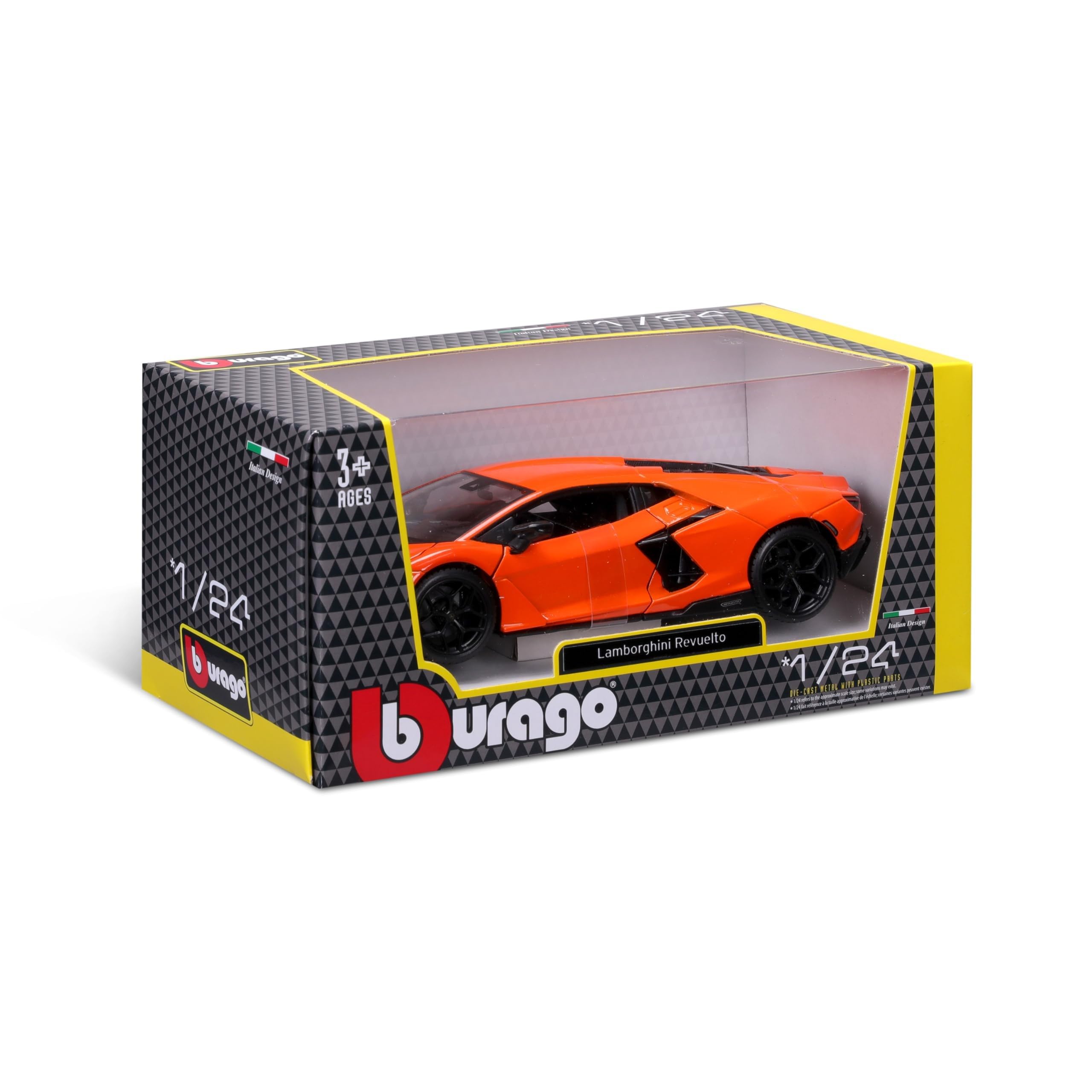 Bburago - Lamborghini Revuelto - Realistisches Automodell im Maßstab 1:24, Diecast Replica mit zu öffnenden Türen, Offizielle Lamborghini Lizenz, Empfohlenes Alter 3+ Jahre 8