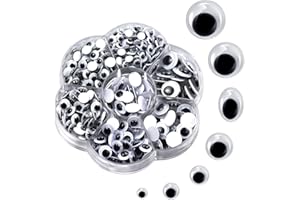 Eruicheng 700 Pcs Wiggle Googly Eyes,Self Adhesive Googly Eyes Safety Eyes Wiggle Eyes Craft Eyes for DIY Crafts Decoration(5