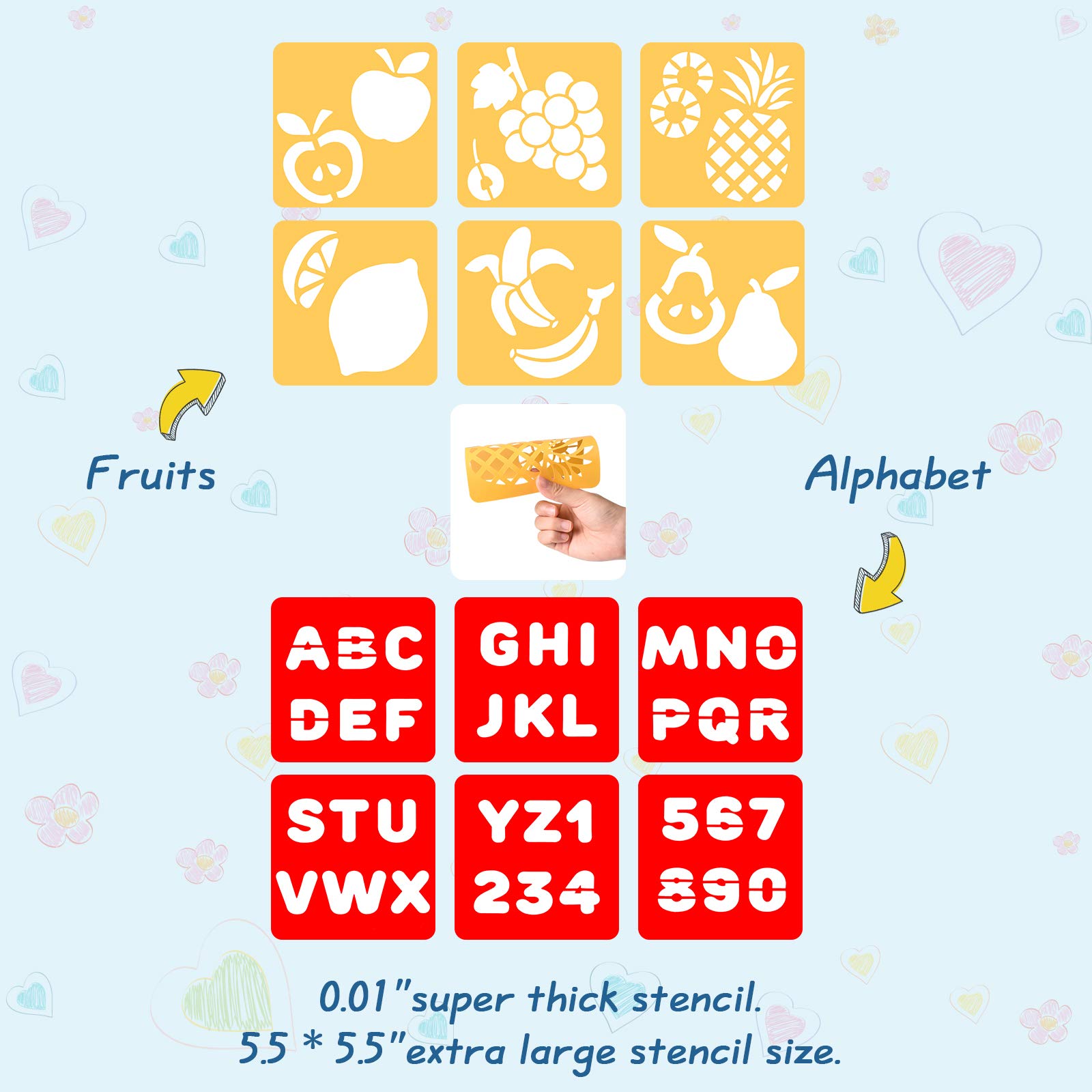 L\'émouchet Travel Activity Kit, Laptop Style Desk with Writing and Drawing Accessories, Large 92 Kids Stencil Sets,Ideal Educational Toy and Creativity Kit,The Perfect Kids Gift for Any Occasion