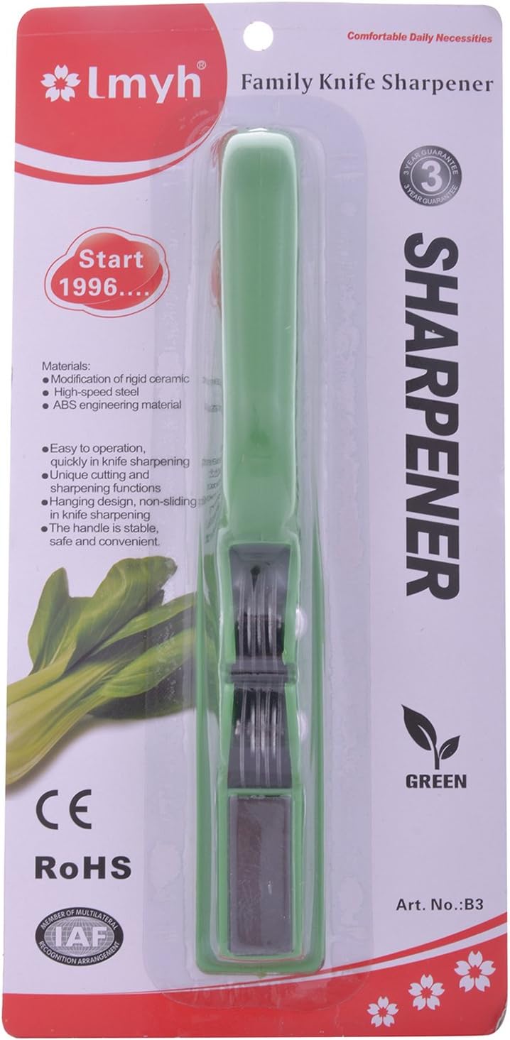 Tanyash anyash Plastic Knife Sharpener, Green & Silver