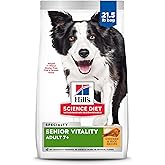 Hill's Science Diet Senior Vitality Adult 7+ Dry Dog Food, Chicken & Rice, 21.5 lb. Bag
