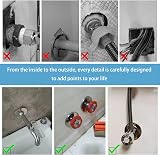 hifrom Chrome Split Flange Pipe Cover for 35mm Radiator Drain Pipes 2pcs view 3