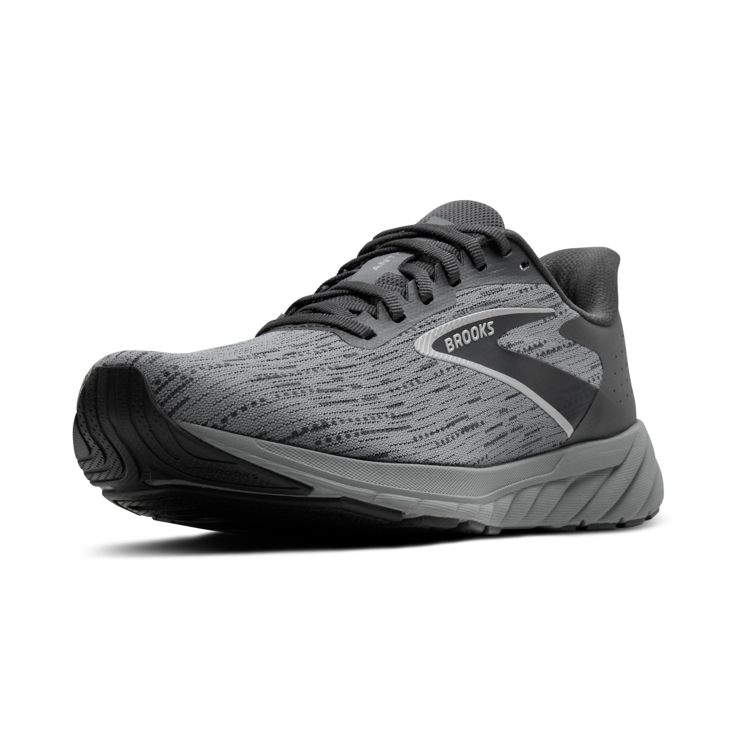 Brooks Men’s Anthem 7 Neutral Running Shoe - Grey/Blackened Pearl/Oyster - 10.5 Medium Image