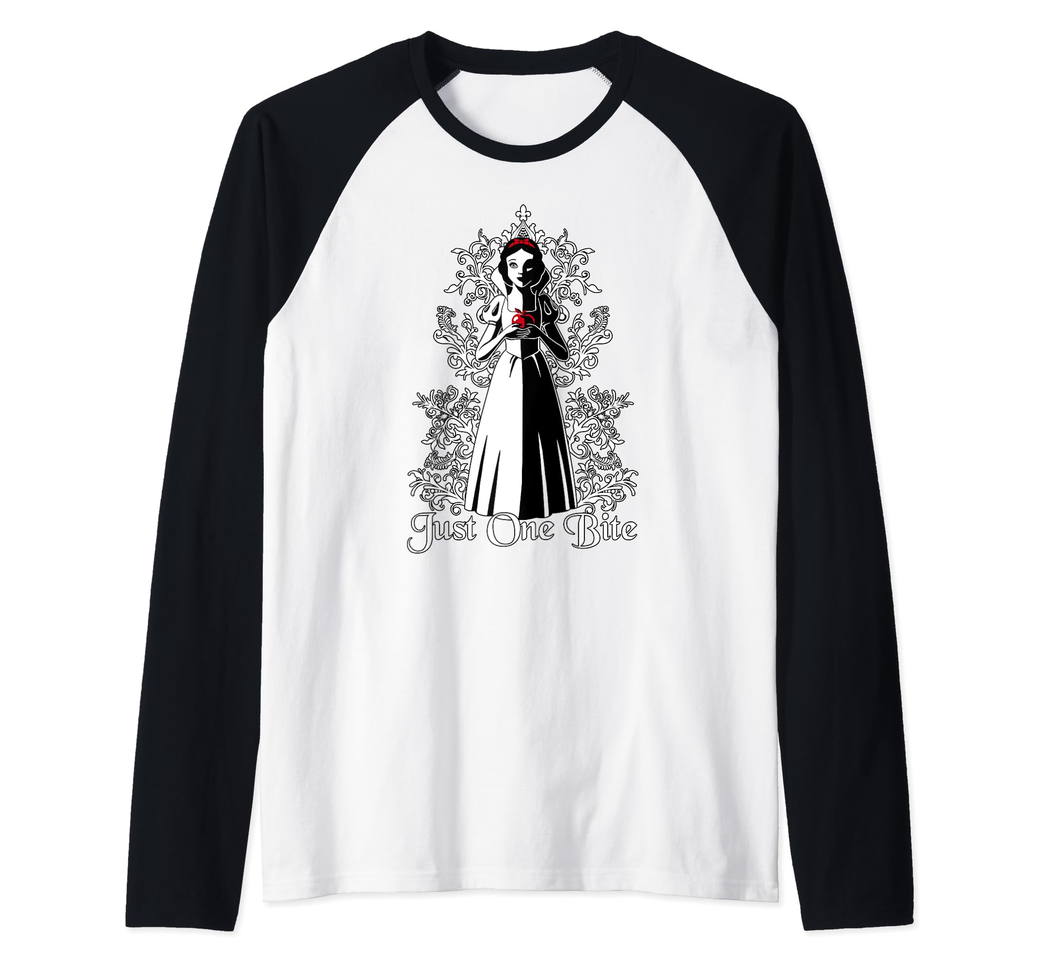 Disney Snow White Just One Bite Shadow Raglan Baseball Tee
