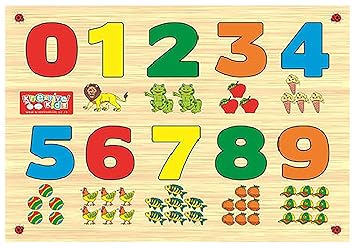 Zitto Premium Wooden Counting 0-9 Educational Puzzle Toy