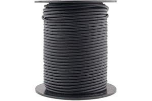 Xsotica Xsotica 25 Meter Real/Genuine Round Leather Cord for Jewelry Making, Leather Strips & Strings for Necklaces, Bracelets, Braiding, Crafts (Black Natural, 2mm)