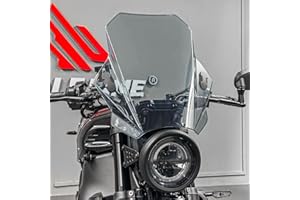 Lorababer Universal Motorcycle Windshield Windscreen Wind Screen Deflector Air Wind Spoiler Windproof Protector w/Mounting Br