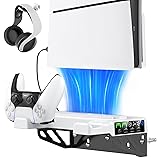 PS5/Slim/Pro Wall Mount Kit with Cooling Fan
