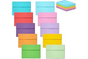 Slapaflife 50 pack 4x6 envelopes,4x6 colored envelopes for invitations, postcard, Wedding,Greeting Cards,Photos