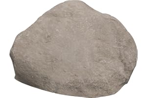 AIRMAX CrystalClear TrueRock Outdoor Faux Rock Cover, Artificial Landscape Boulder Enclosure, Fake Decorative Landscaping Fiberglass Protection Dome, Realistic Natural Texture, Sand Stone, Mini Size