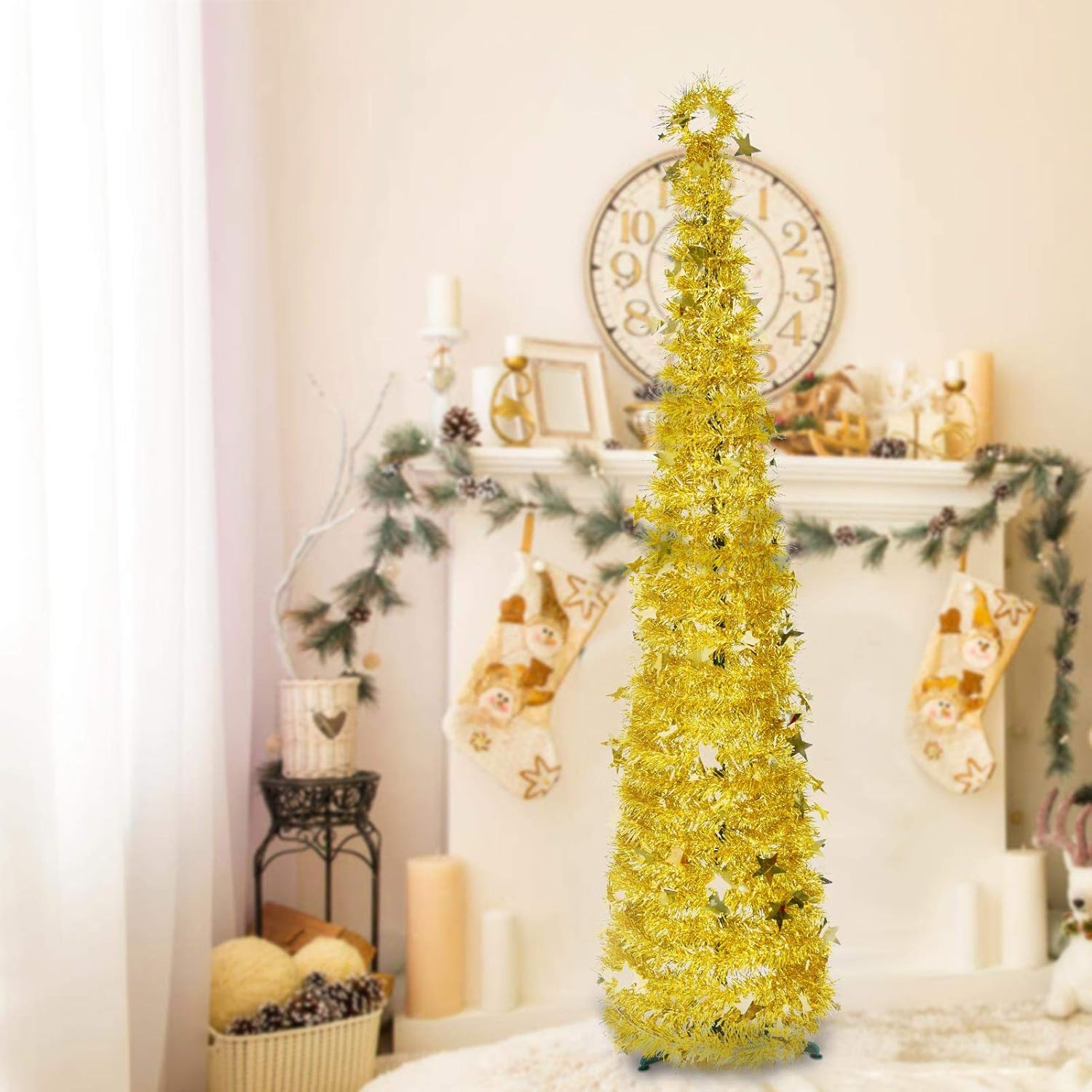 6ft Christmas Tinsel Tree, Christmas