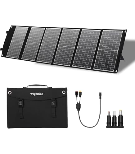BuyWeek Panel Solar Portátil De 30 W ETFE – Plegable, 3 Puertos (USB-A, Tipo-C, CC), Resistente Al Agua IPX6