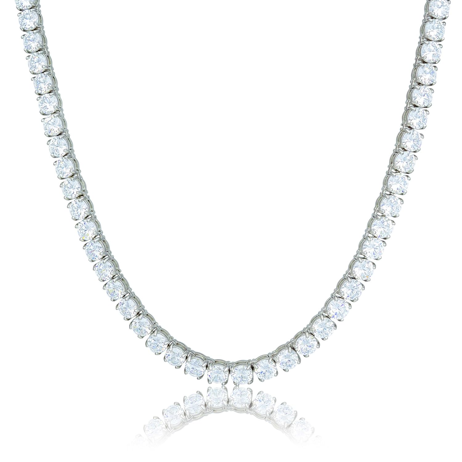 Premium Diamond Tennis Chain 20" (White Gold) By 18kDubai