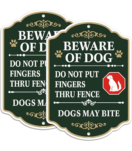 Warnschild "Vorsicht Hund" – Aluminium, 25,4 X 35,6 Cm, Wetterfest & UV-geschützt, Mit Aufschrift Auf Englisch