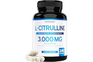 DORADO NUTRITION L Citrulline 3000mg Supplement (240 Capsules) Support L Arginine & Nitric Oxide Pills - L-Citrulline For Men & Women - Muscle Recovery & Pump Supplement - 3rd Party Tested, Vegan, Non-GMO - USA Made