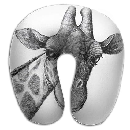 Amazon Com Huala Xili Giraffe Art Print Soft Neck Pillow Car